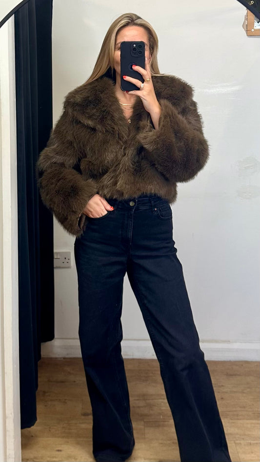 Fake Fur Cropped Jacket