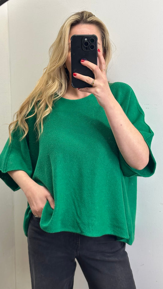 Short Sleeve Knit - Green Colour