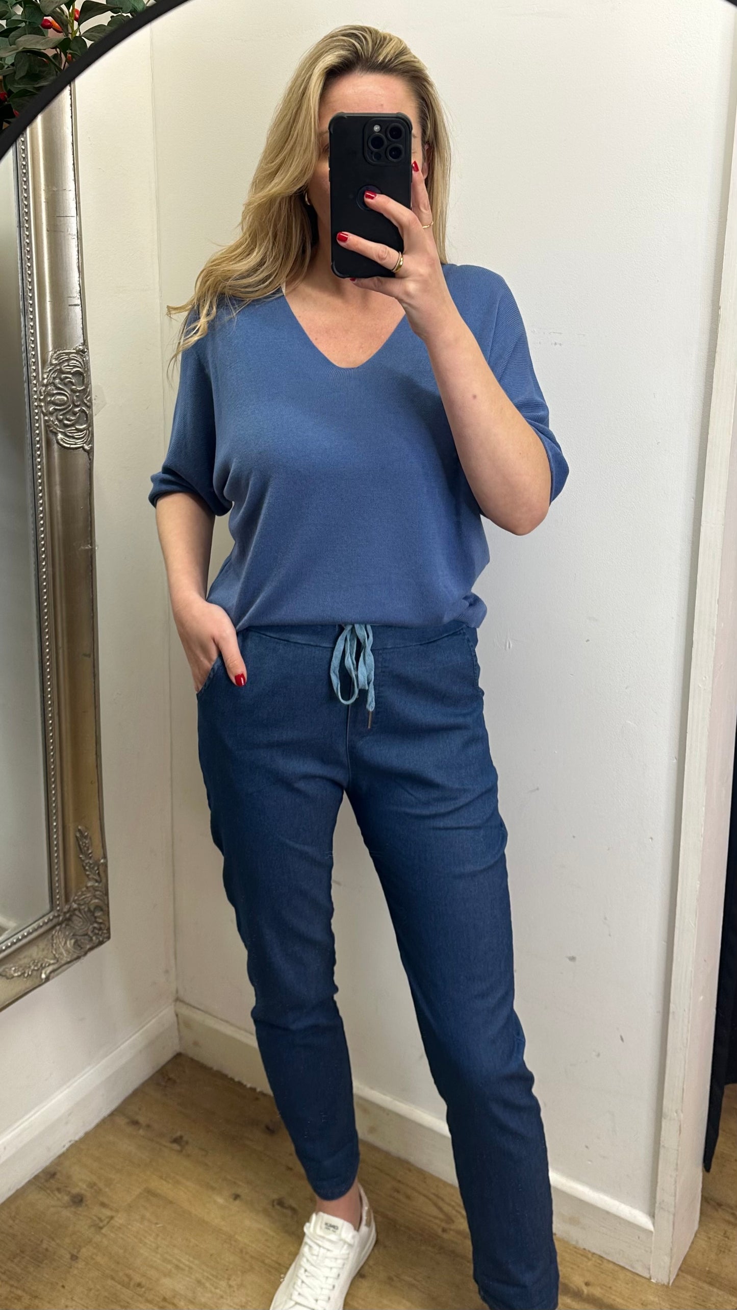 Denim Stretch Trousers