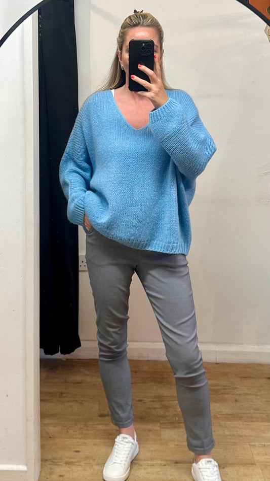 Chunky Knit - Baby Blue Colour