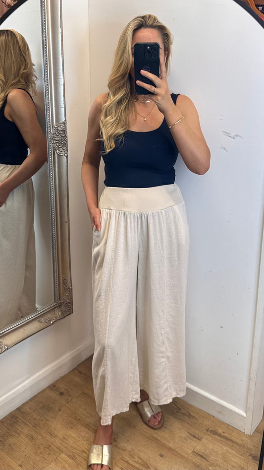 Linen Blend Culottes