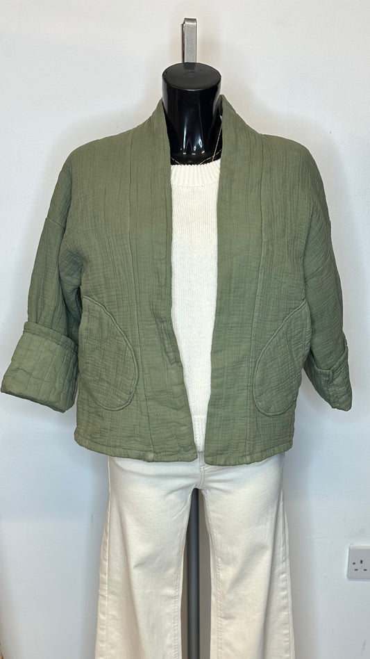 Quilted Jacket - Khaki Colour