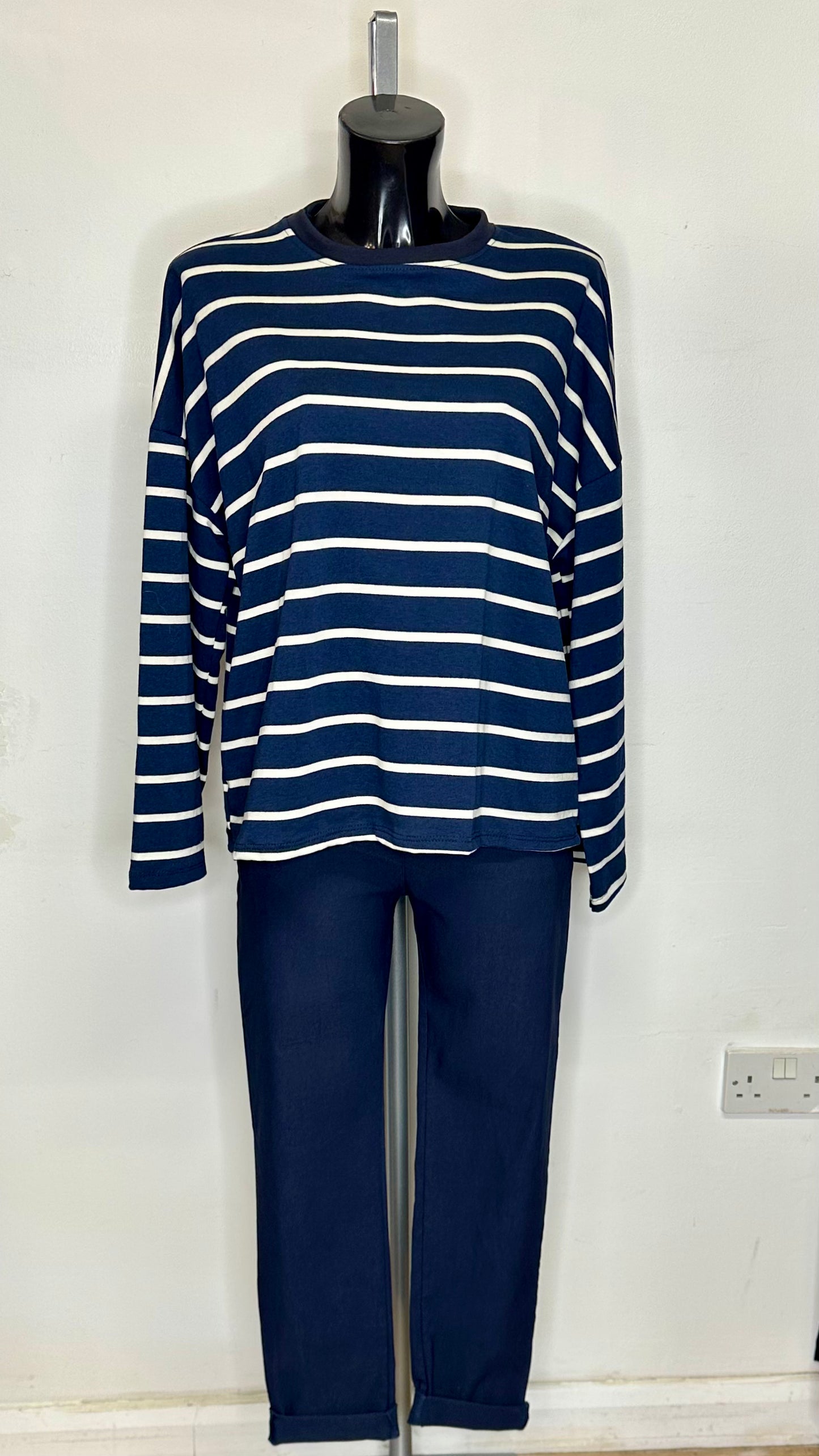 Navy Stretch trousers