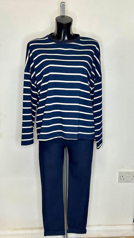 Navy Stretch trousers
