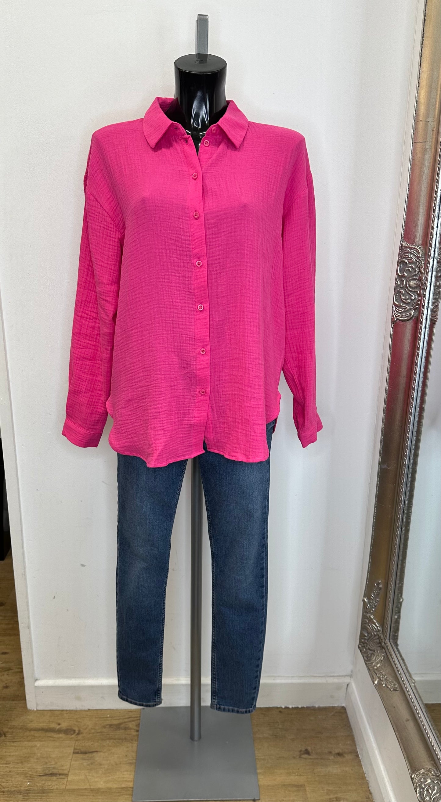 Pink cheesecloth shirt - 100% Cotton
