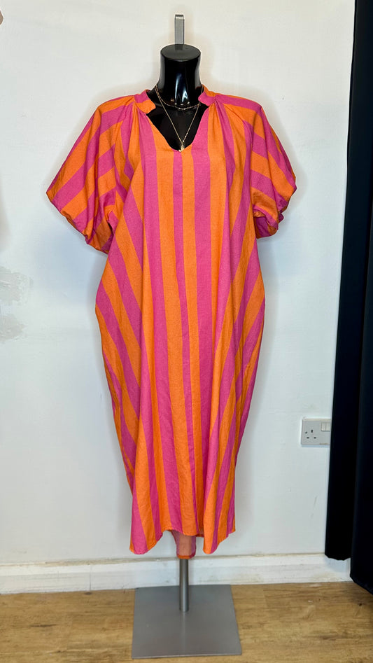 Pink / Orange Stripe Dress