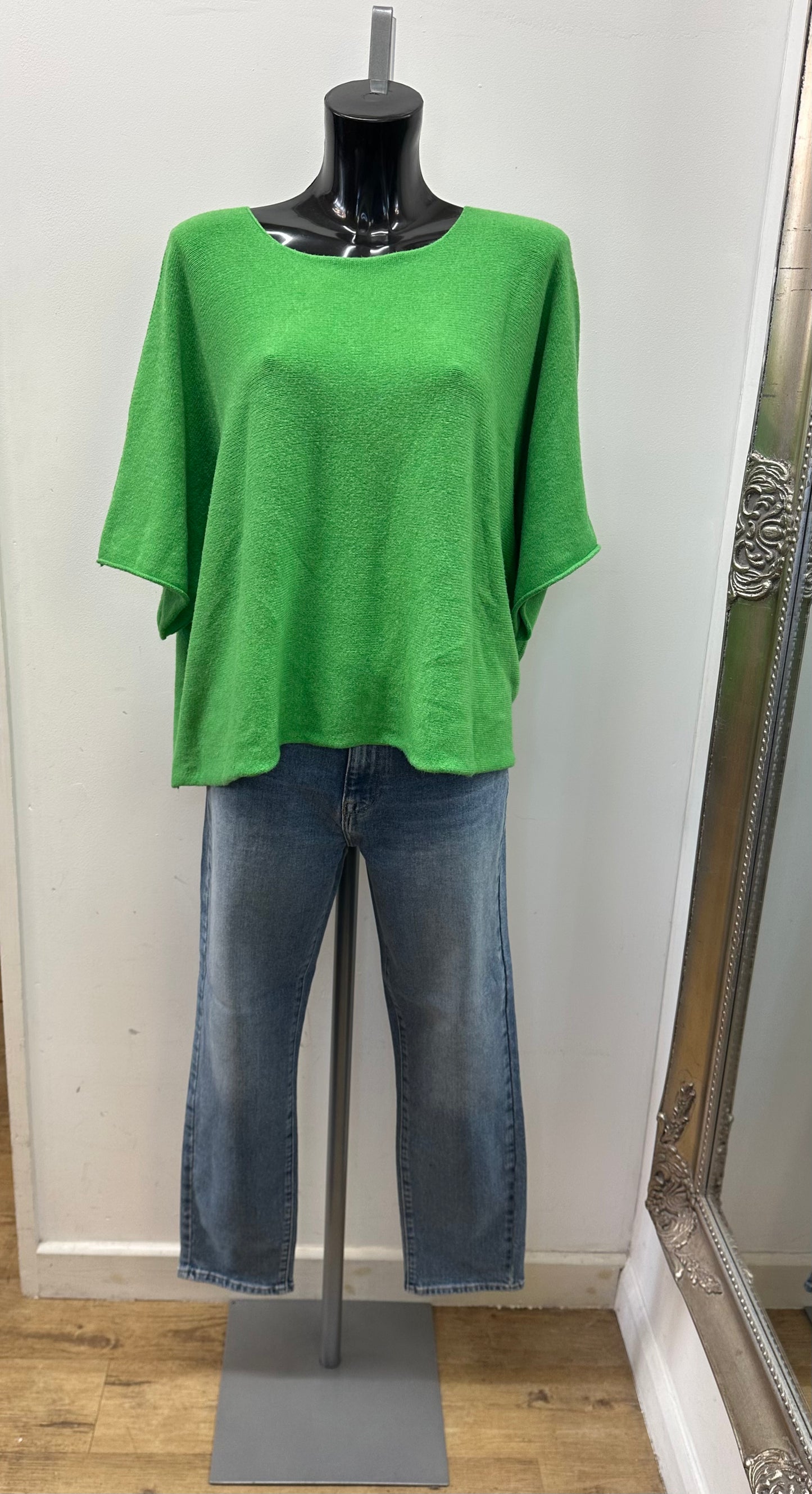 Green short sleeved jumper