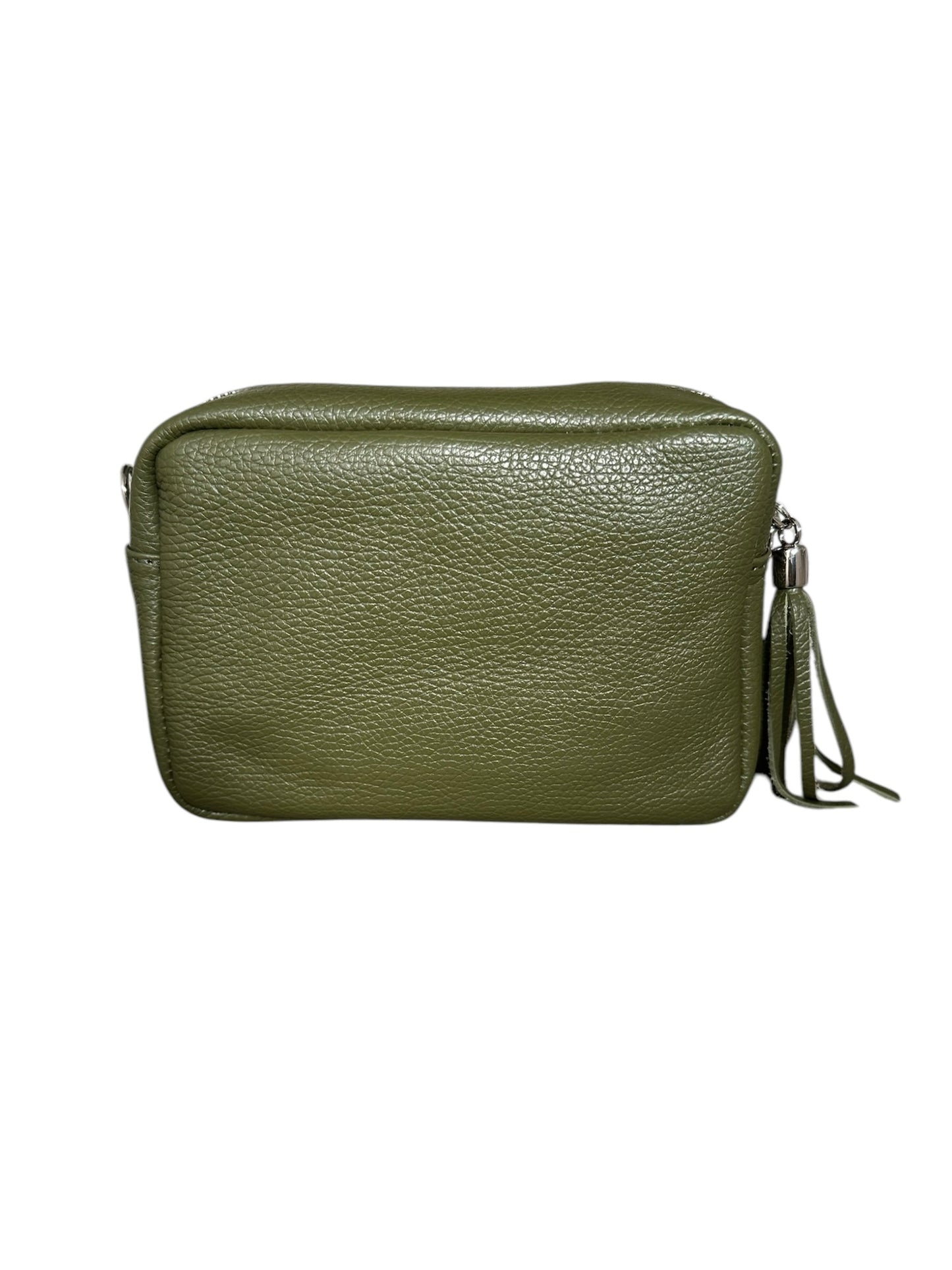 Khaki Camera Bag - Real leather