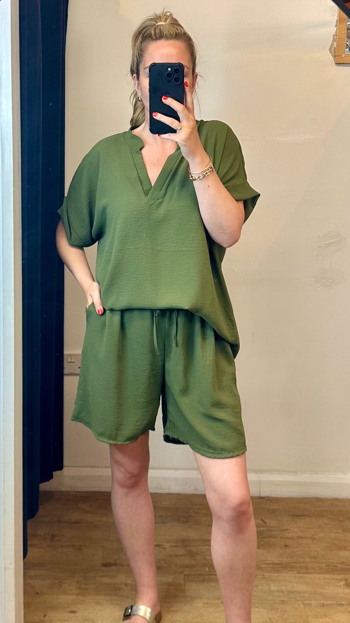 Khaki Short Set