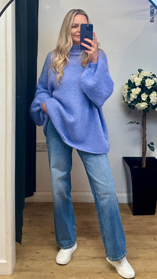 Lilac purple chunky knit jumper
