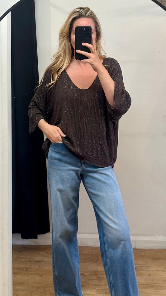 Metallic jumper - Brown colour