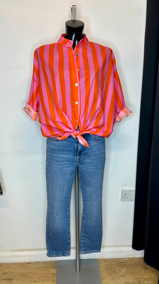 Stripe Shirt - Pink / Orange Colours