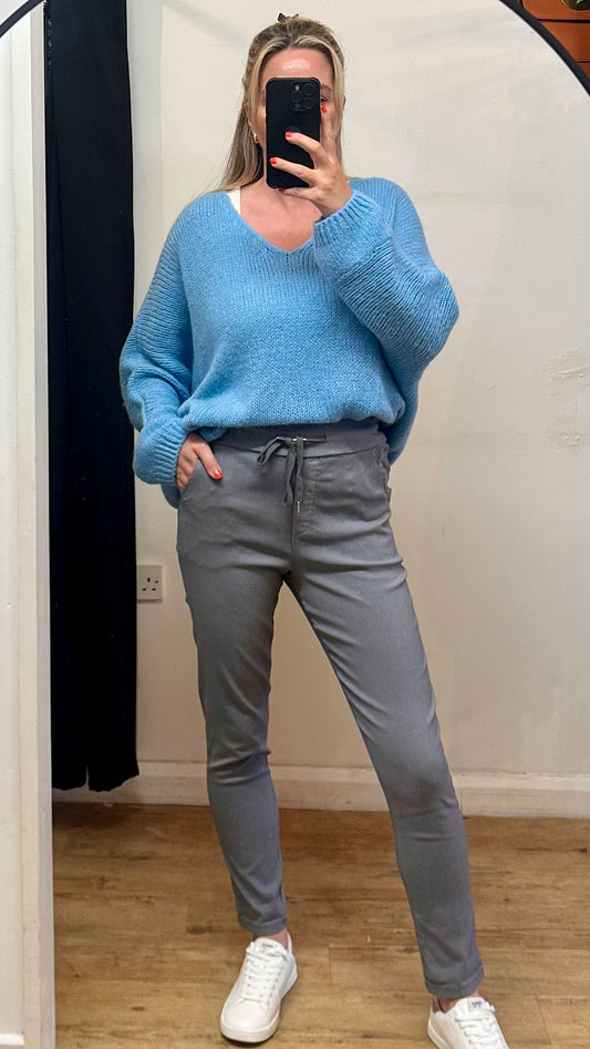 Grey Stretch Trousers