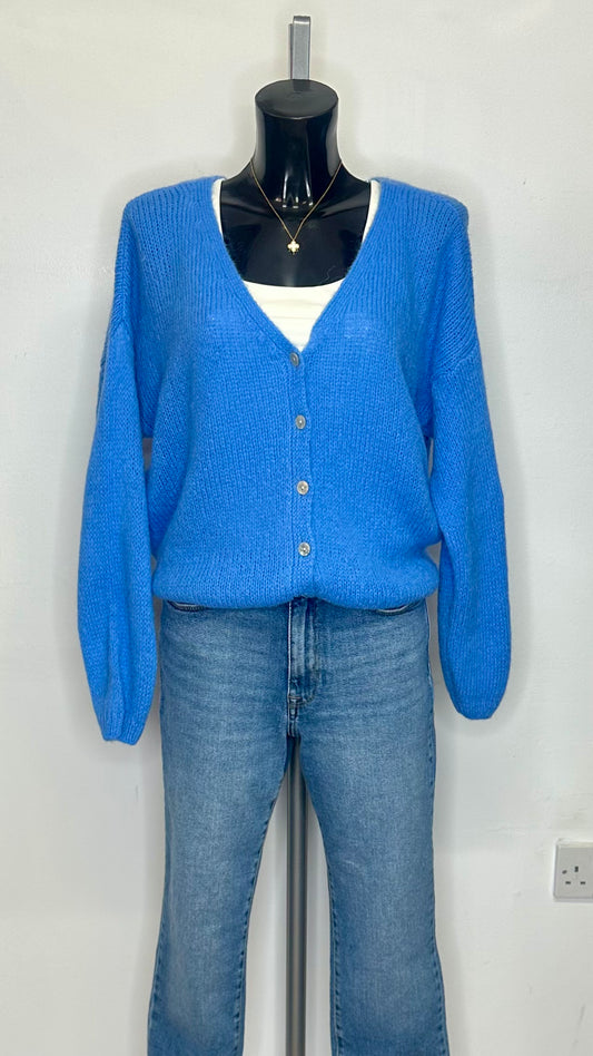 Mohair Cardigan - Blue Colour