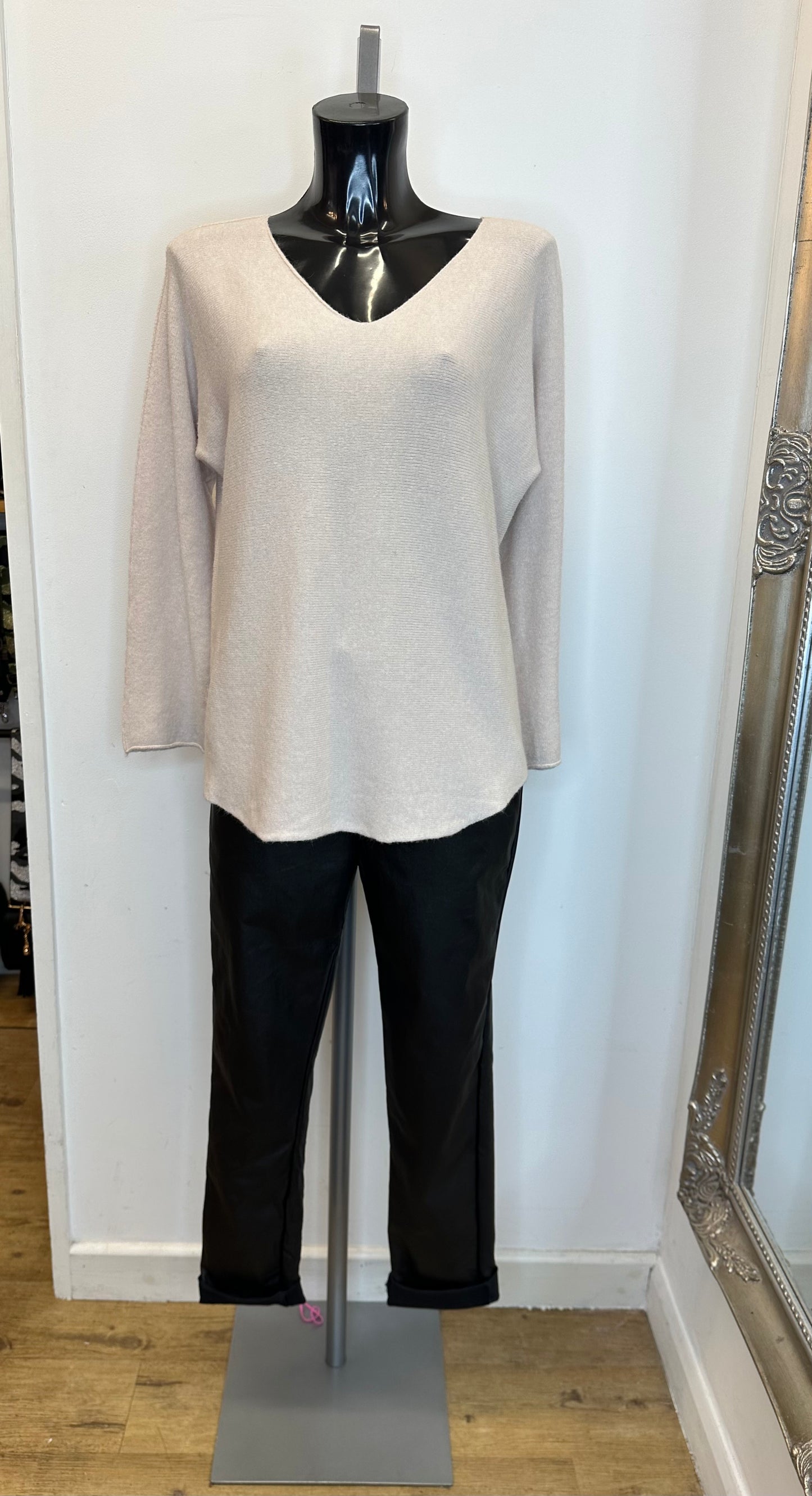 Beige soft touch knit