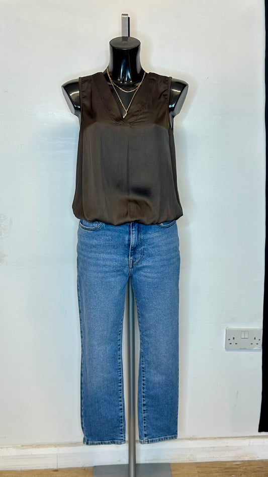 Satin Top - Brown Colour