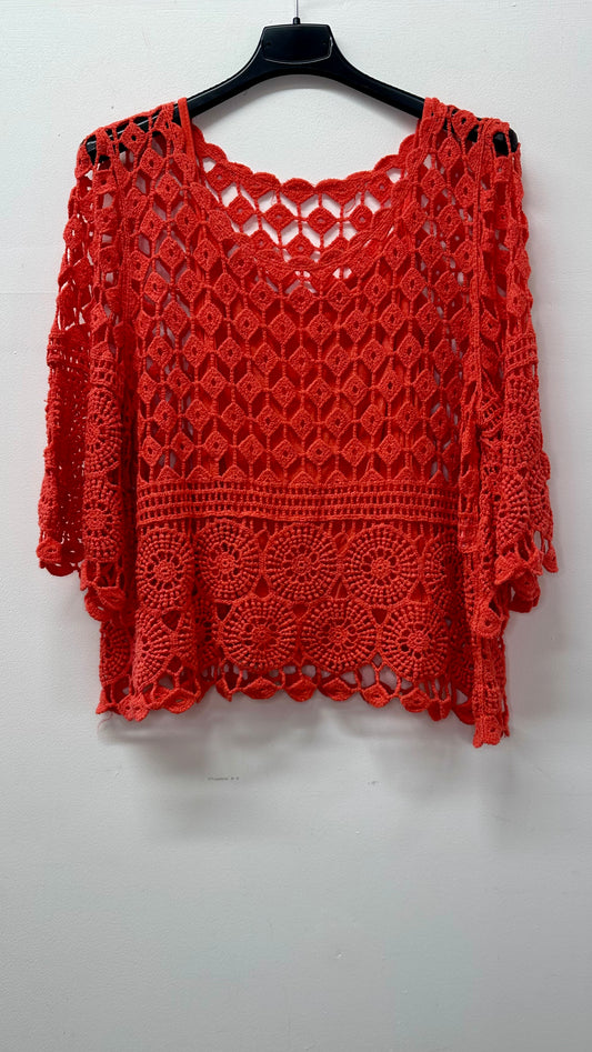 Crochet top - Coral