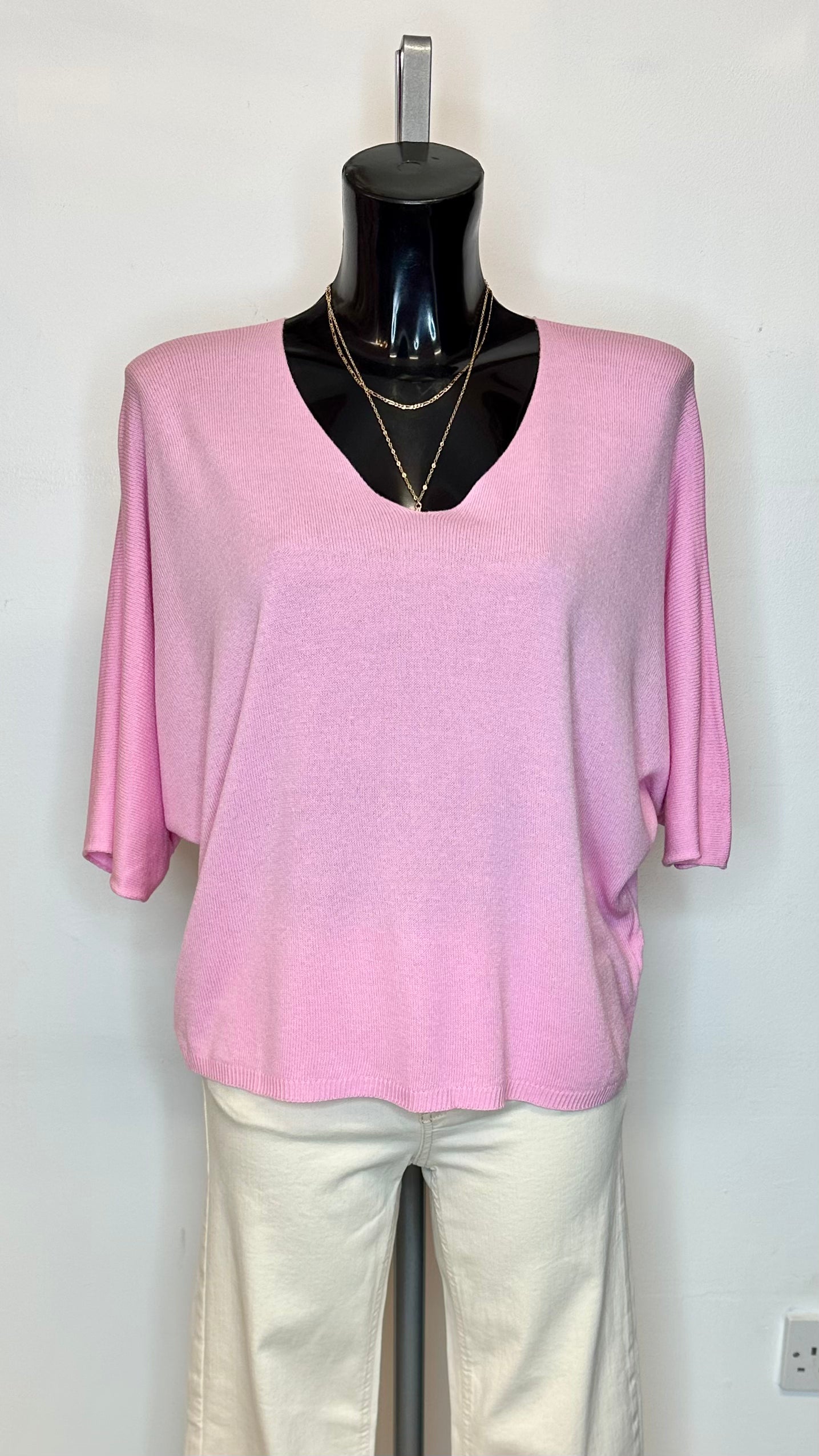 Baby Pink Fine Knit Top