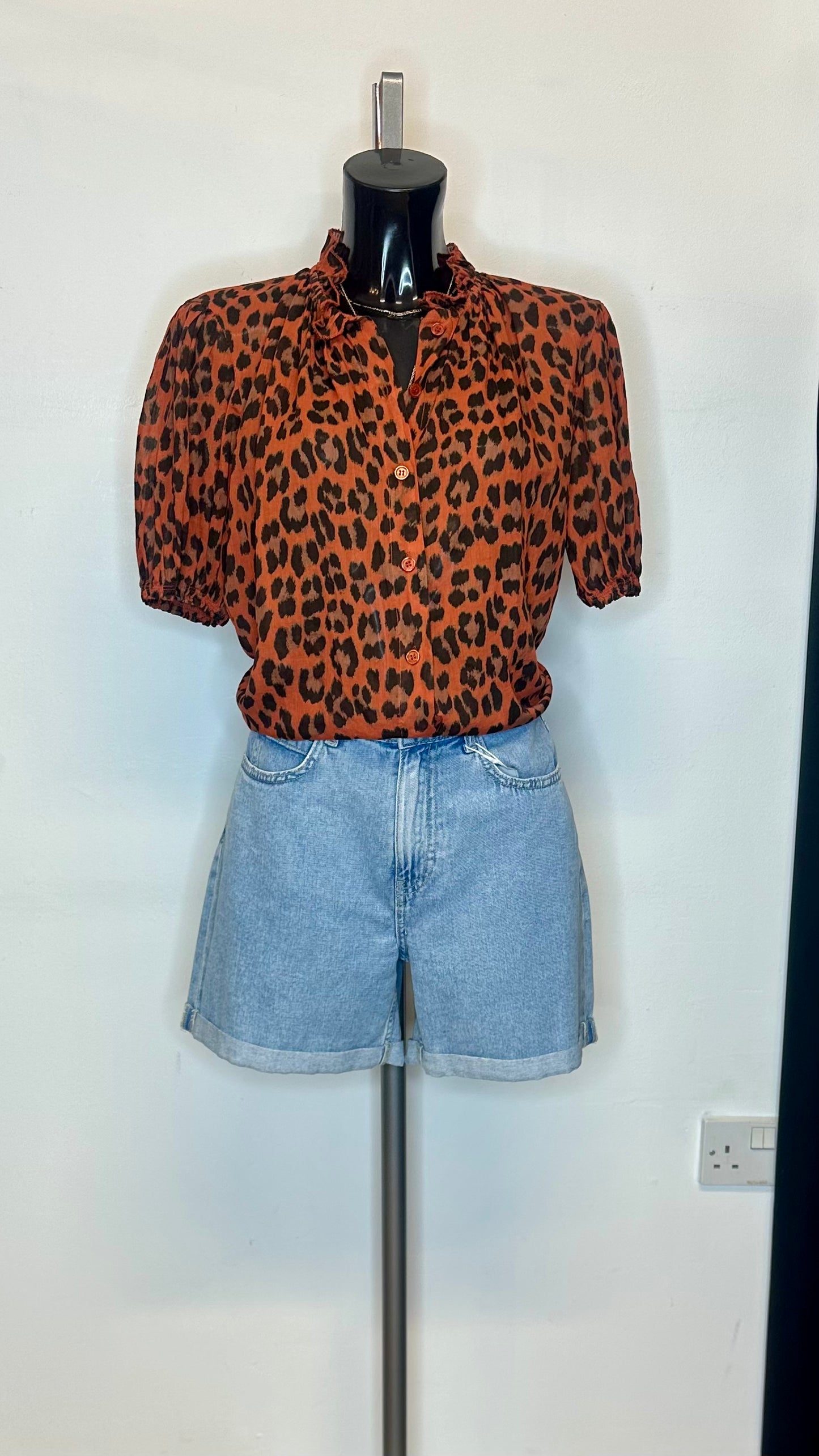 Animal Print Top - Rust Colour
