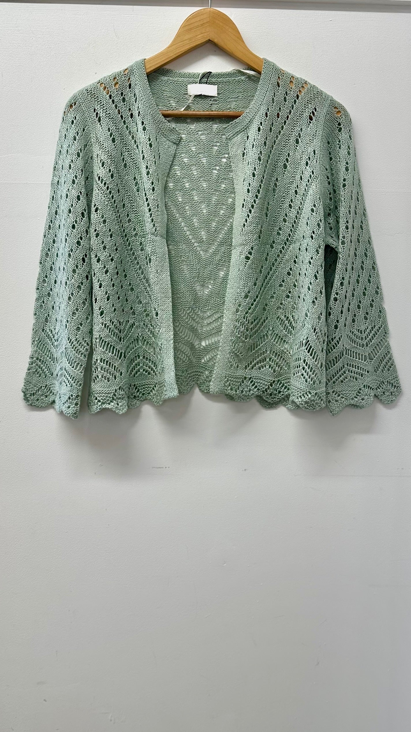 Pastel Green Knitted Cardigan