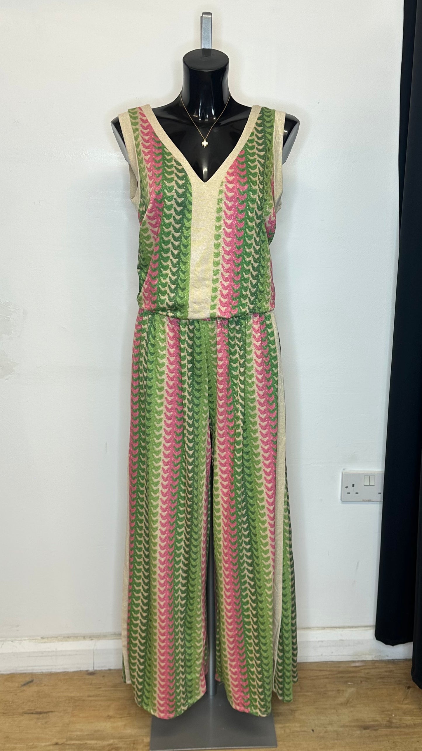 Green / Pink Gold Shimmer Co-Ord