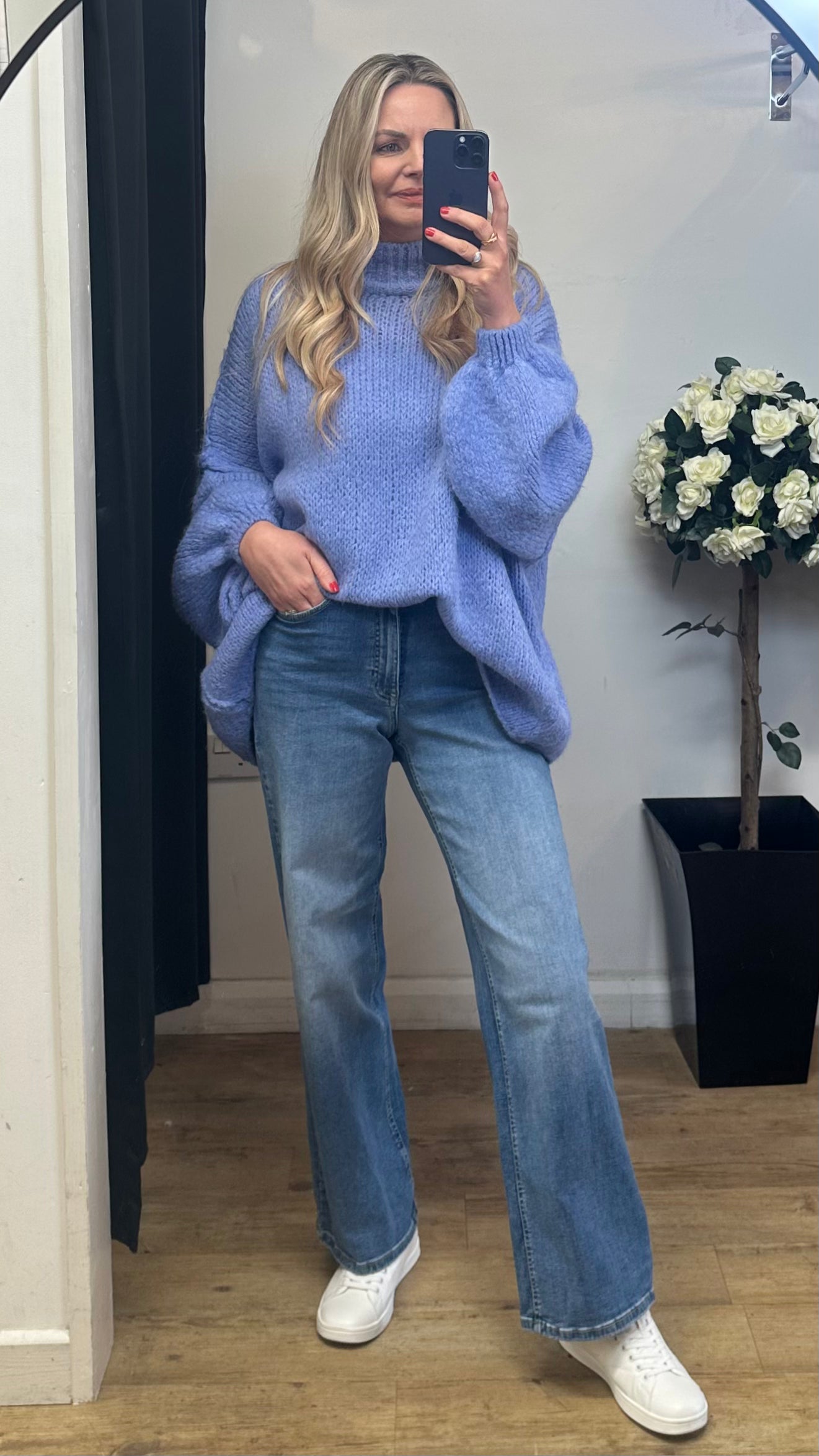 Lilac purple chunky knit jumper
