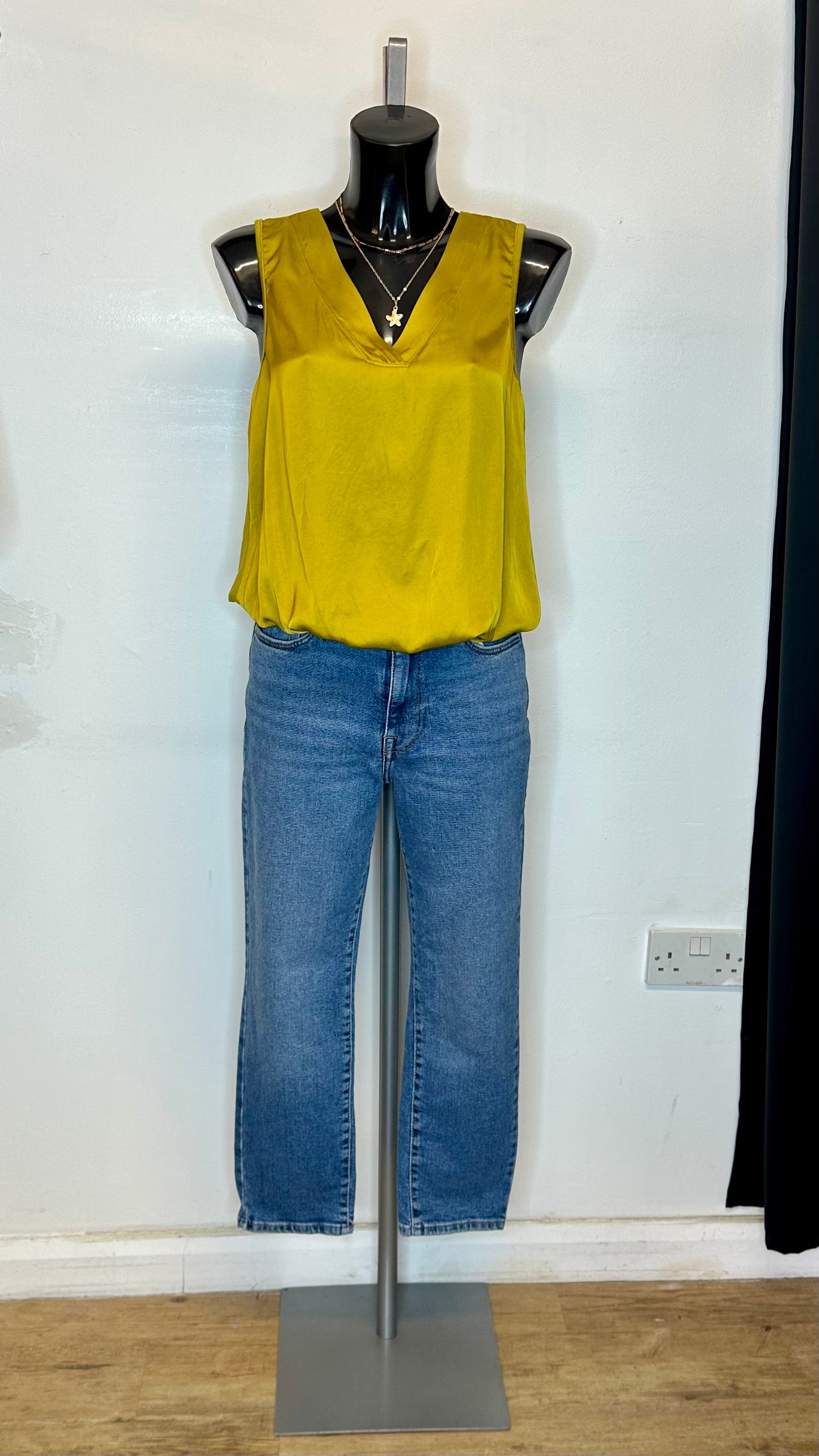 Satin Top - Mustard Colour