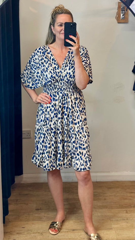 Blue Animal print dress