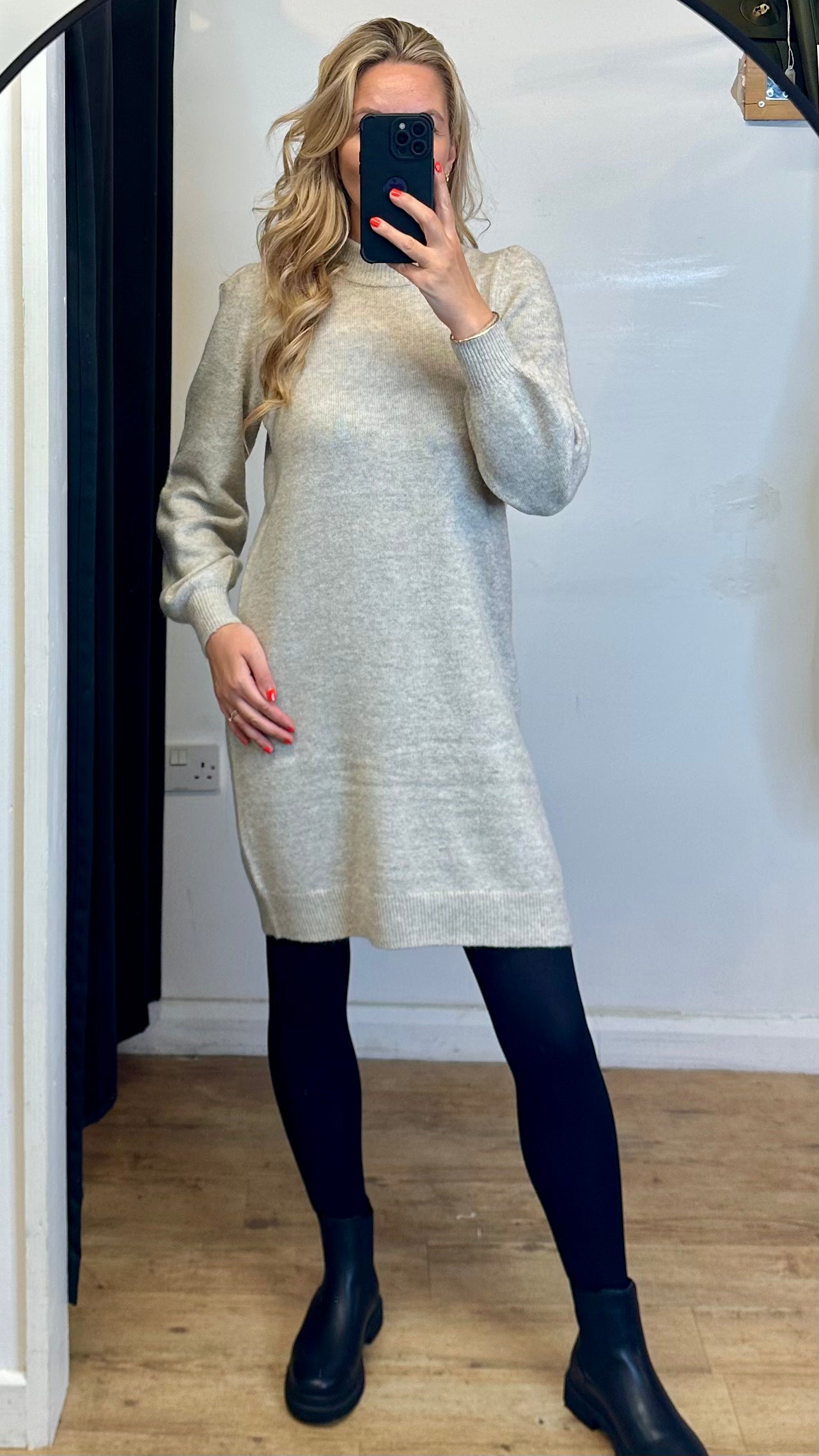 Jumper Dress - Neutral Colour