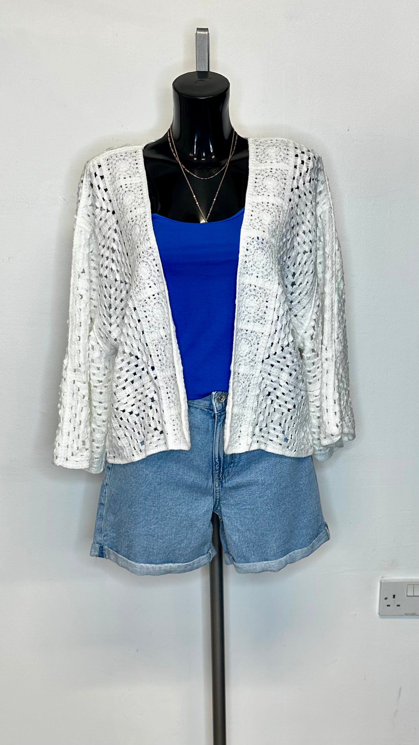 White Crochet Cardigan