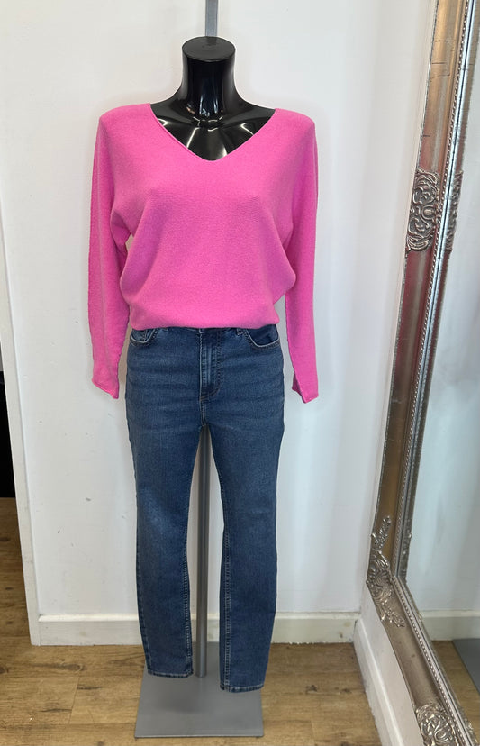 Hot Pink soft touch knit