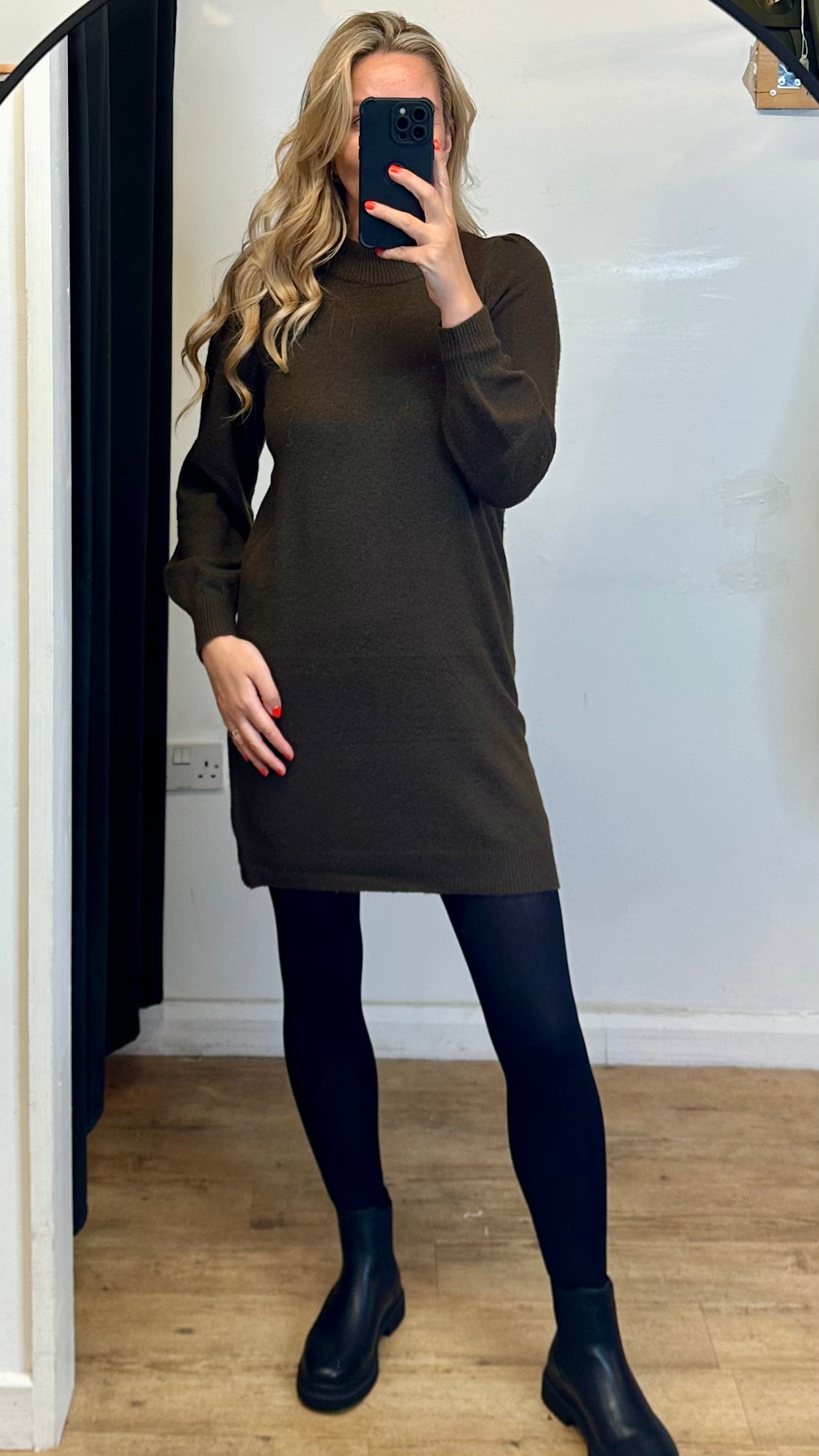 Jumper Dress - Brown Colour