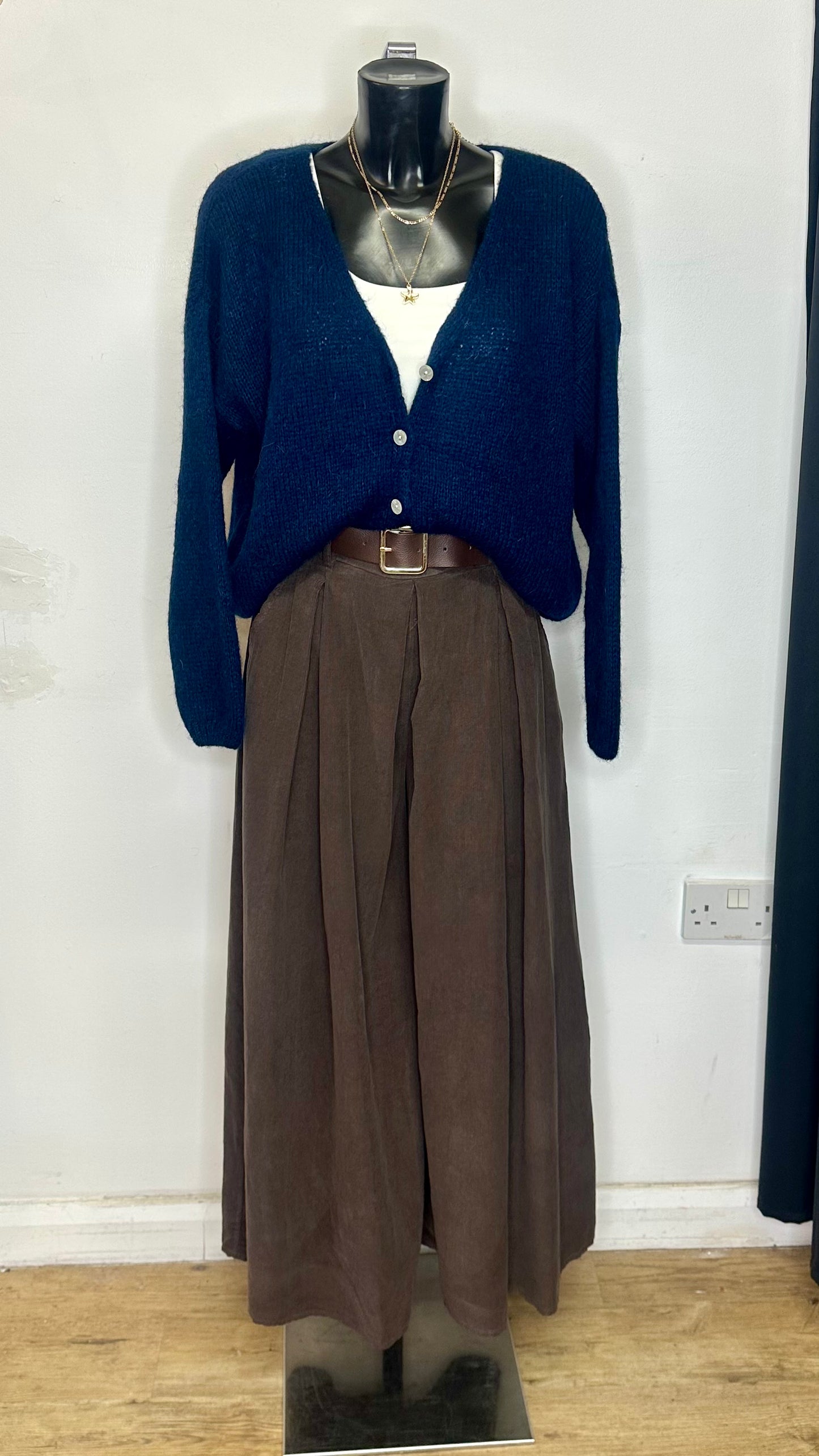 Mohair Cardigan - Navy Colour