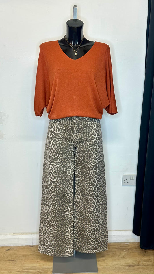 Fine Knit Top - Rust Colour