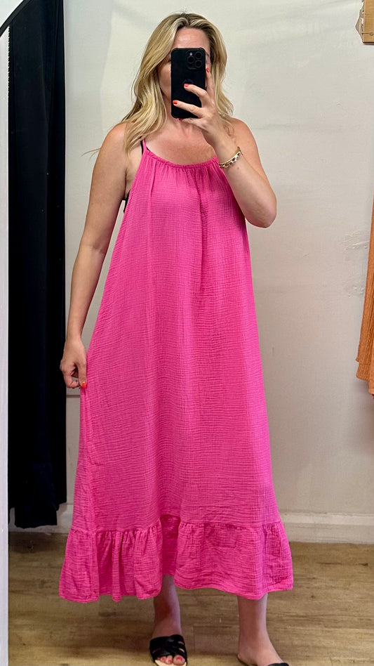 Pink Cheesecloth Dress