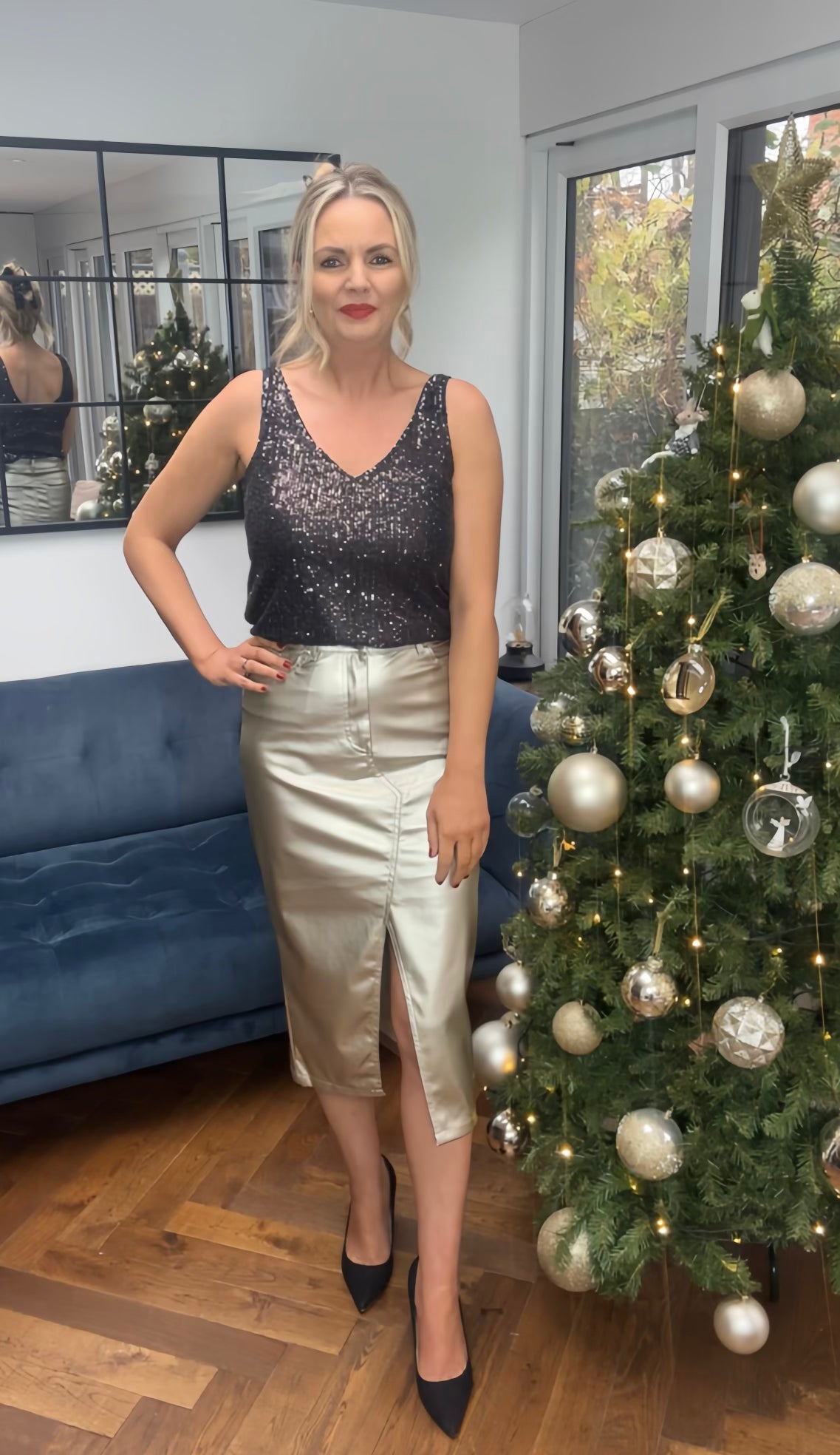 Black Sequin Top