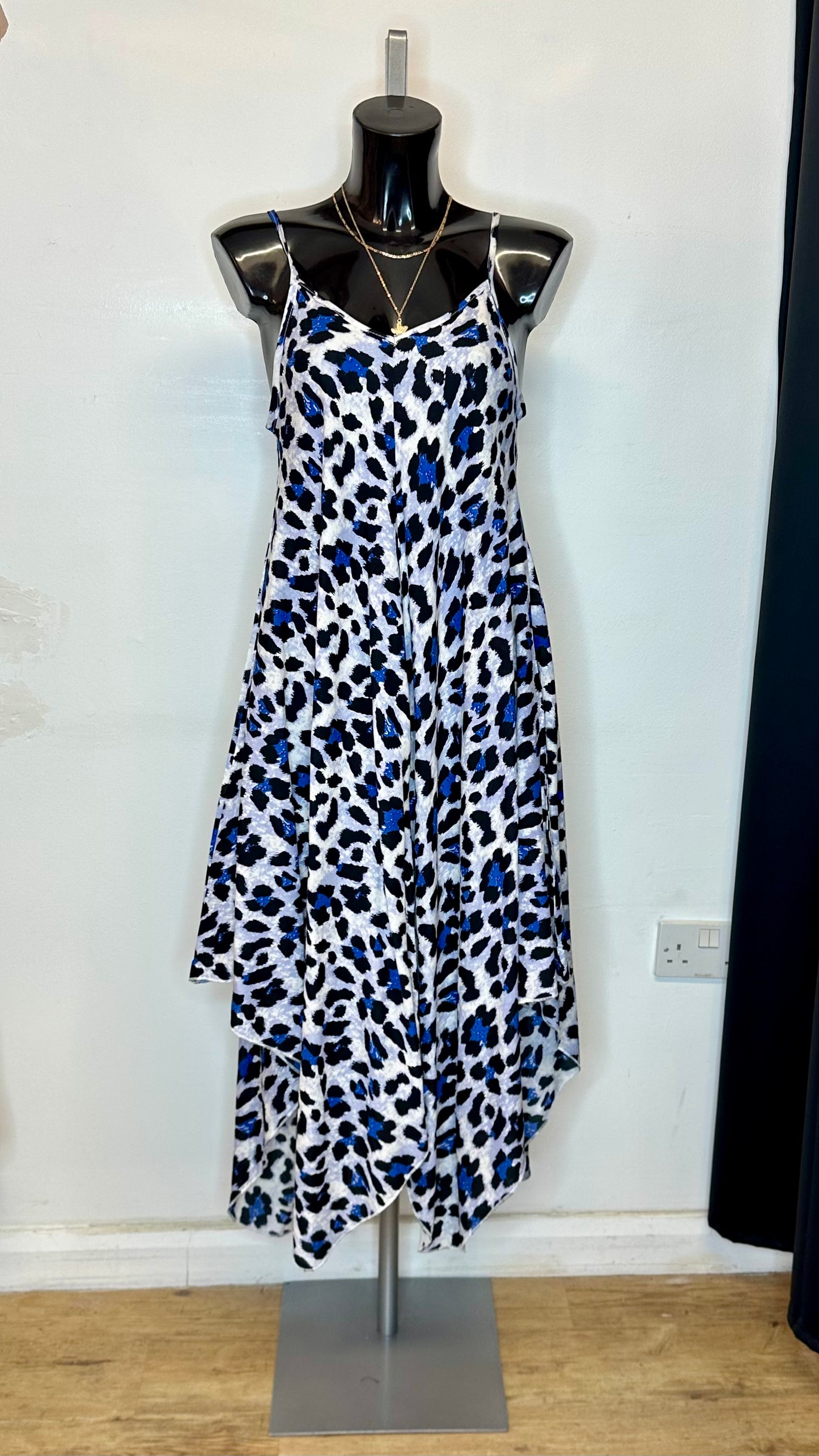 Blue Animal Print Dress