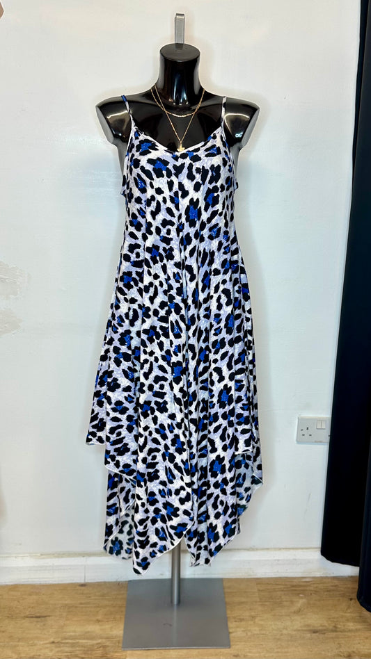 Blue Animal Print Dress
