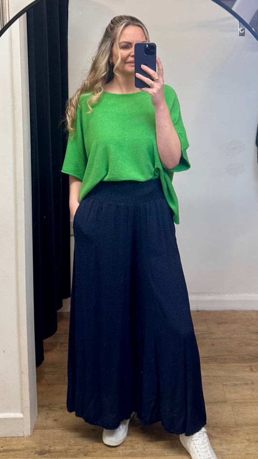 Green short sleeved jumper