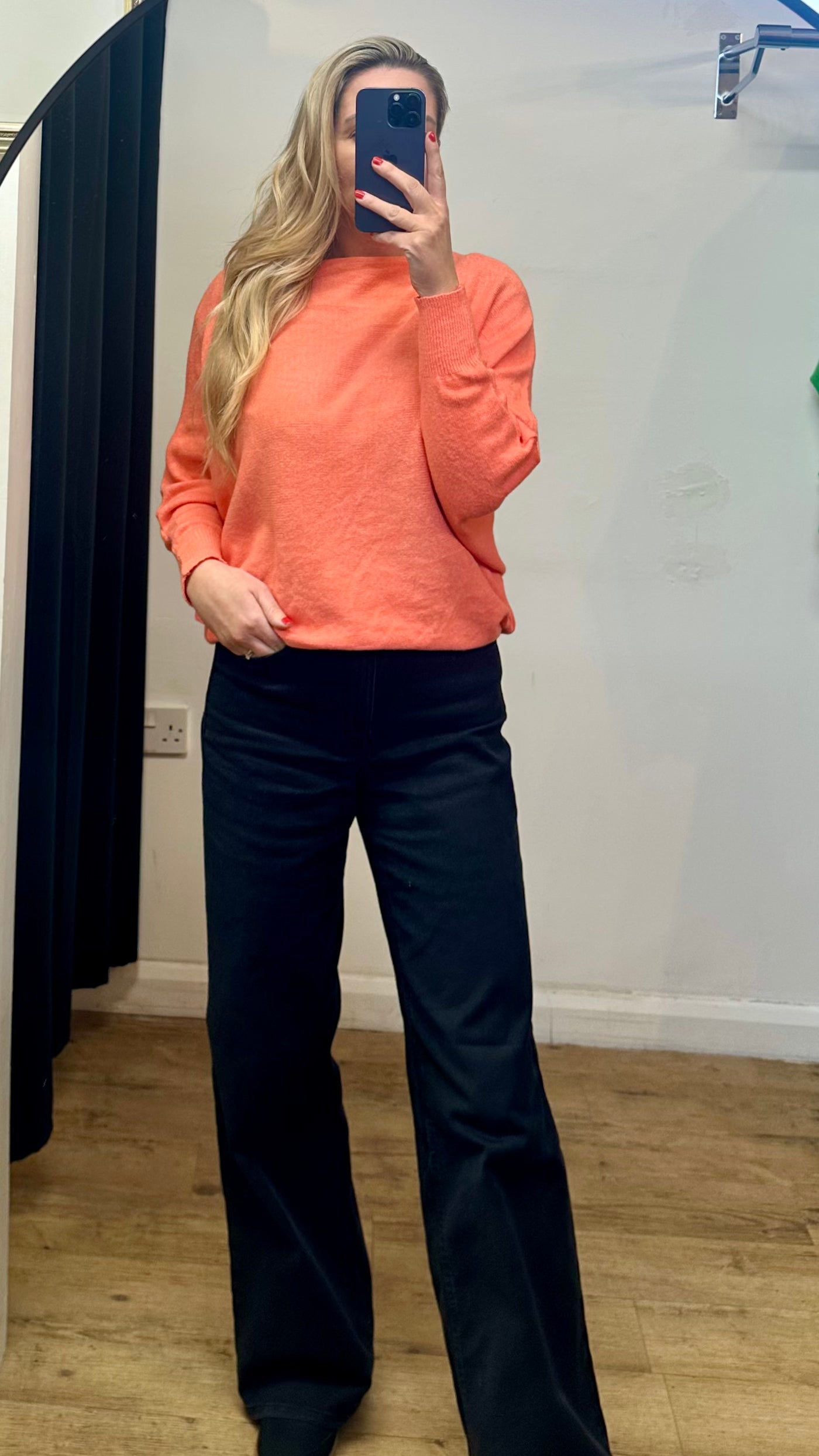 Coral batwing jumper