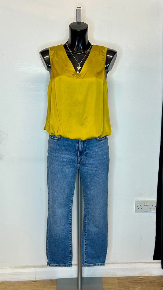 Satin Top - Mustard Colour