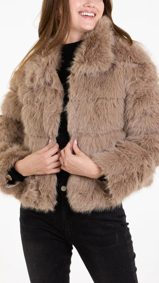 Mocha Faux Fur Jacket