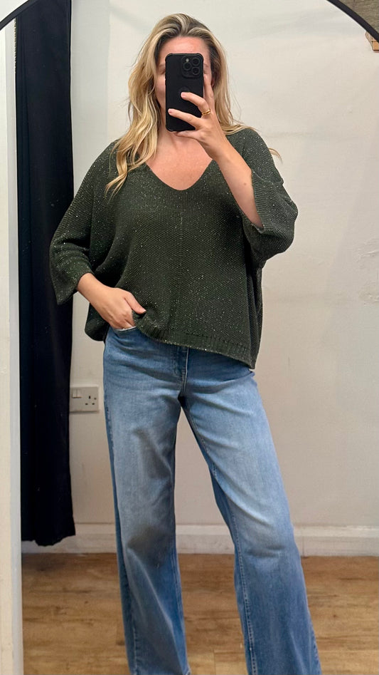 Metallic jumper - Khaki colour