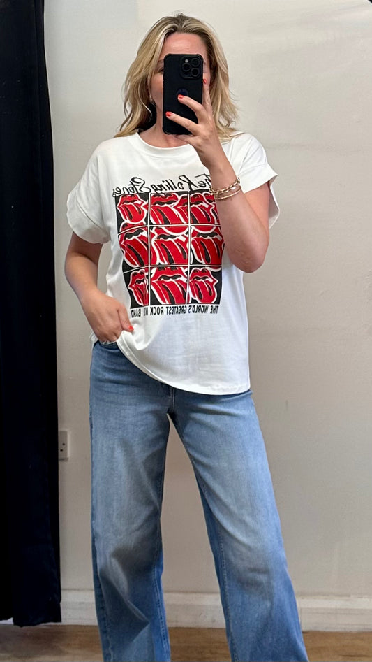 Rolling Stones T-shirt - White Colour