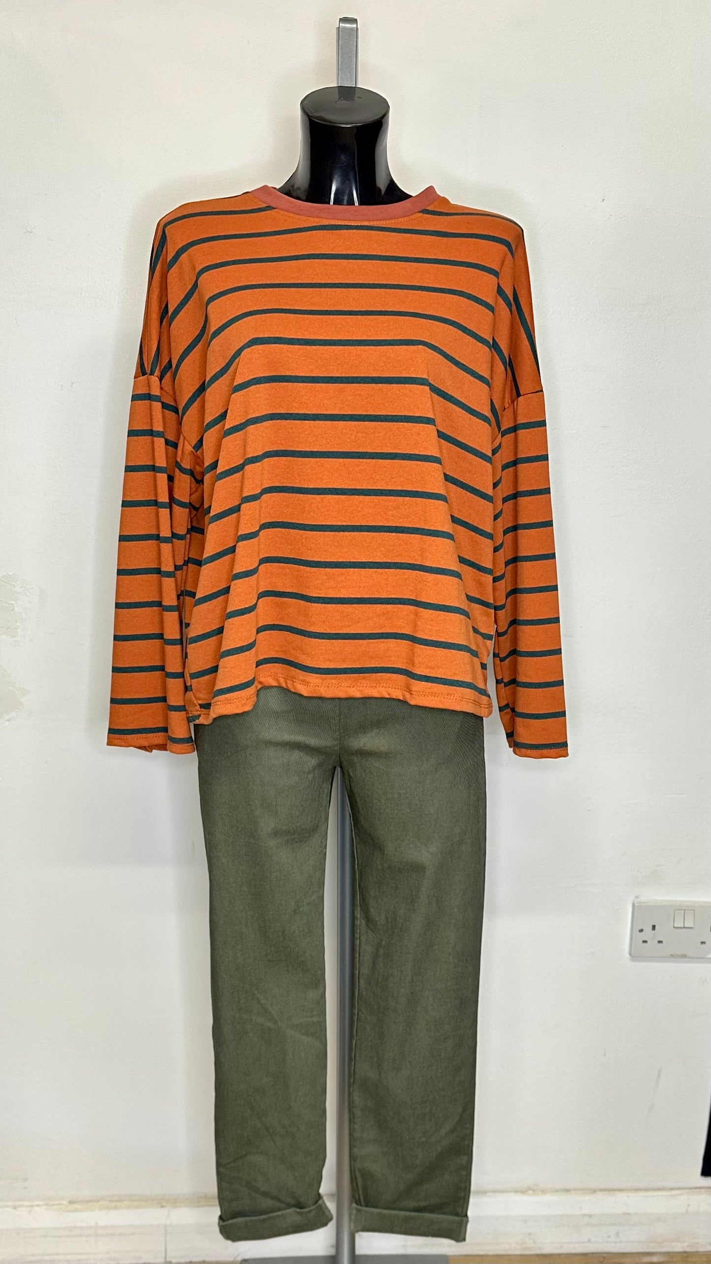 Khaki Stretch trousers