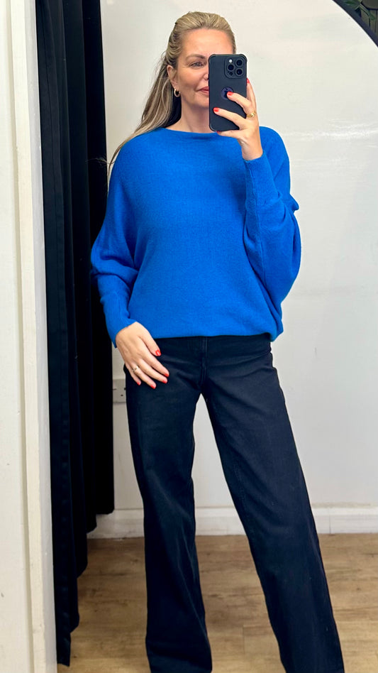 Royal Blue batwing jumper