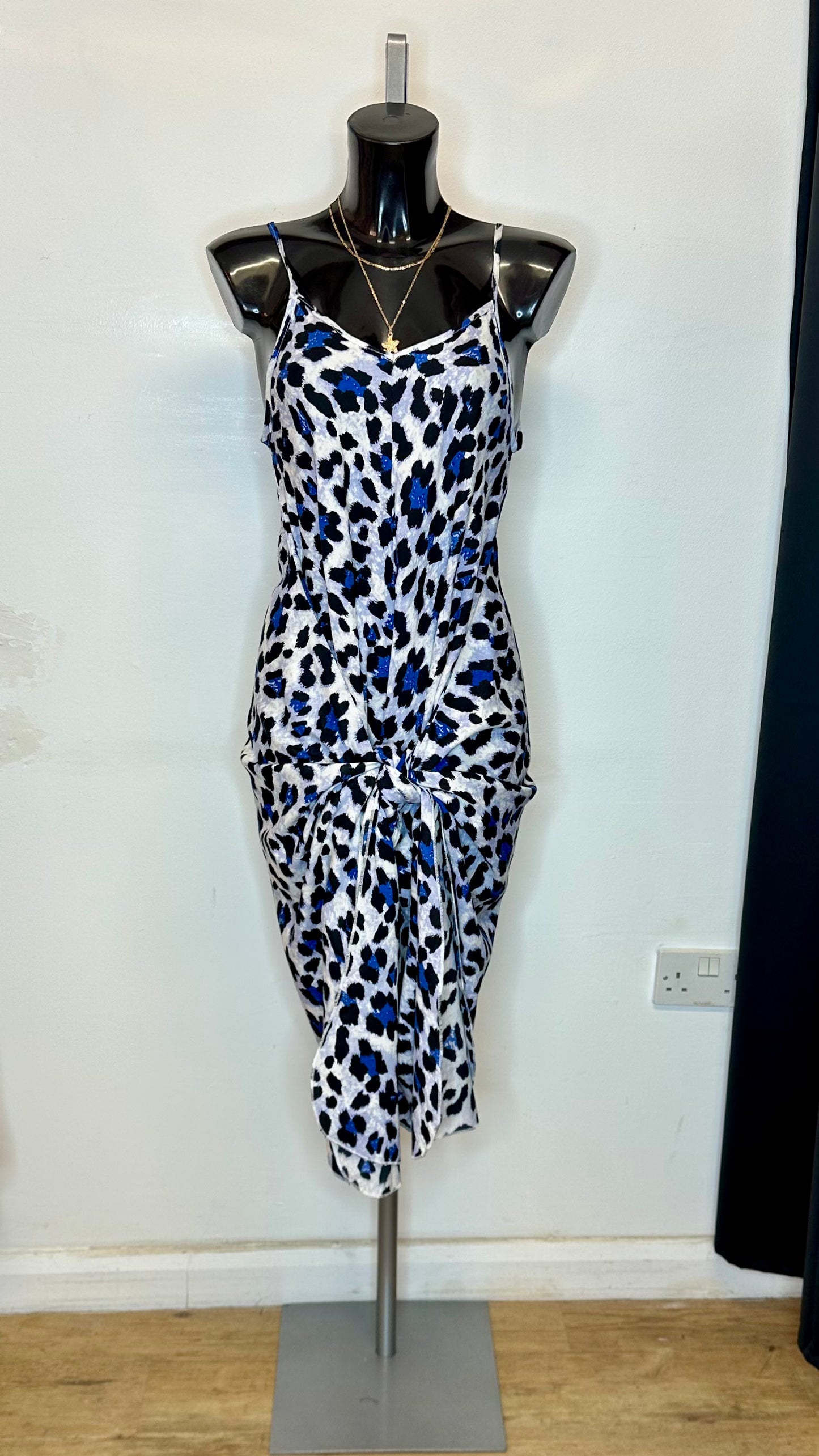 Blue Animal Print Dress