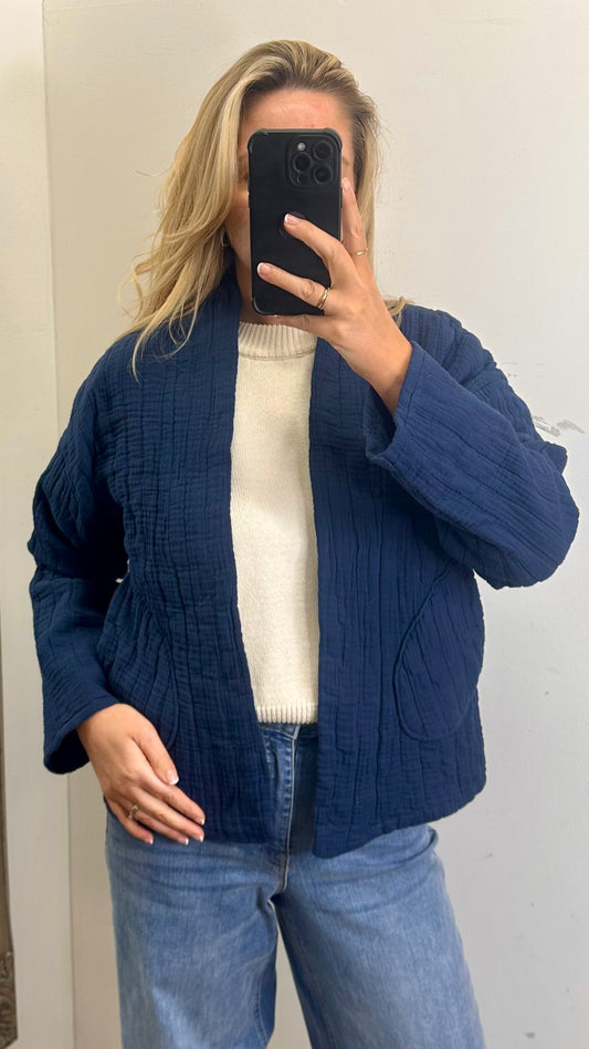 Quilted Jacket - Navy Colour