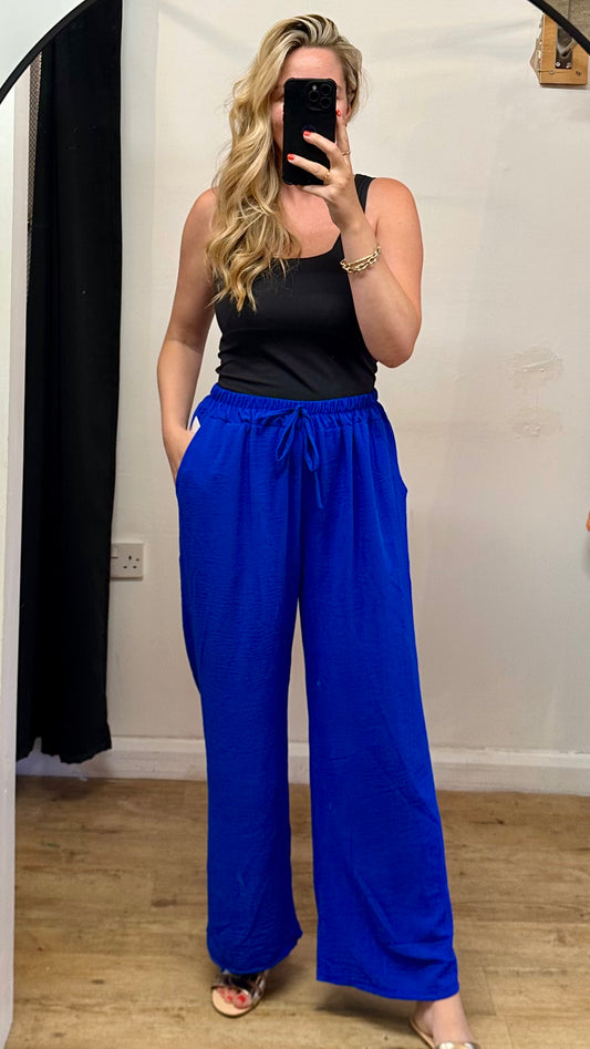 Relaxed fit trousers - Blue colour