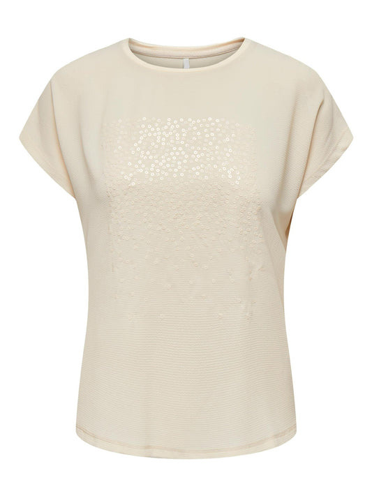 Champagne Sequin Square Top